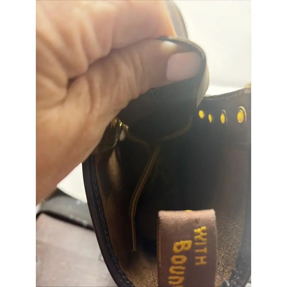 Dr. Martens 11822 Brown Leather Combat Boots Men's US Size 8 Women's 9 AirWair